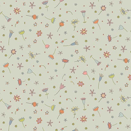 Simply Be - 3324-17 - Scattered Flowers- Dove Grey